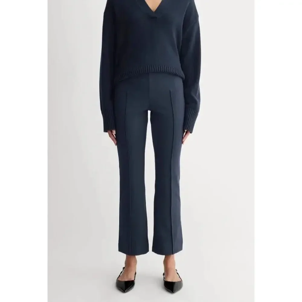 Everlane The Dream Organic Cotton Office Work Flare Pants Black Medium A006229